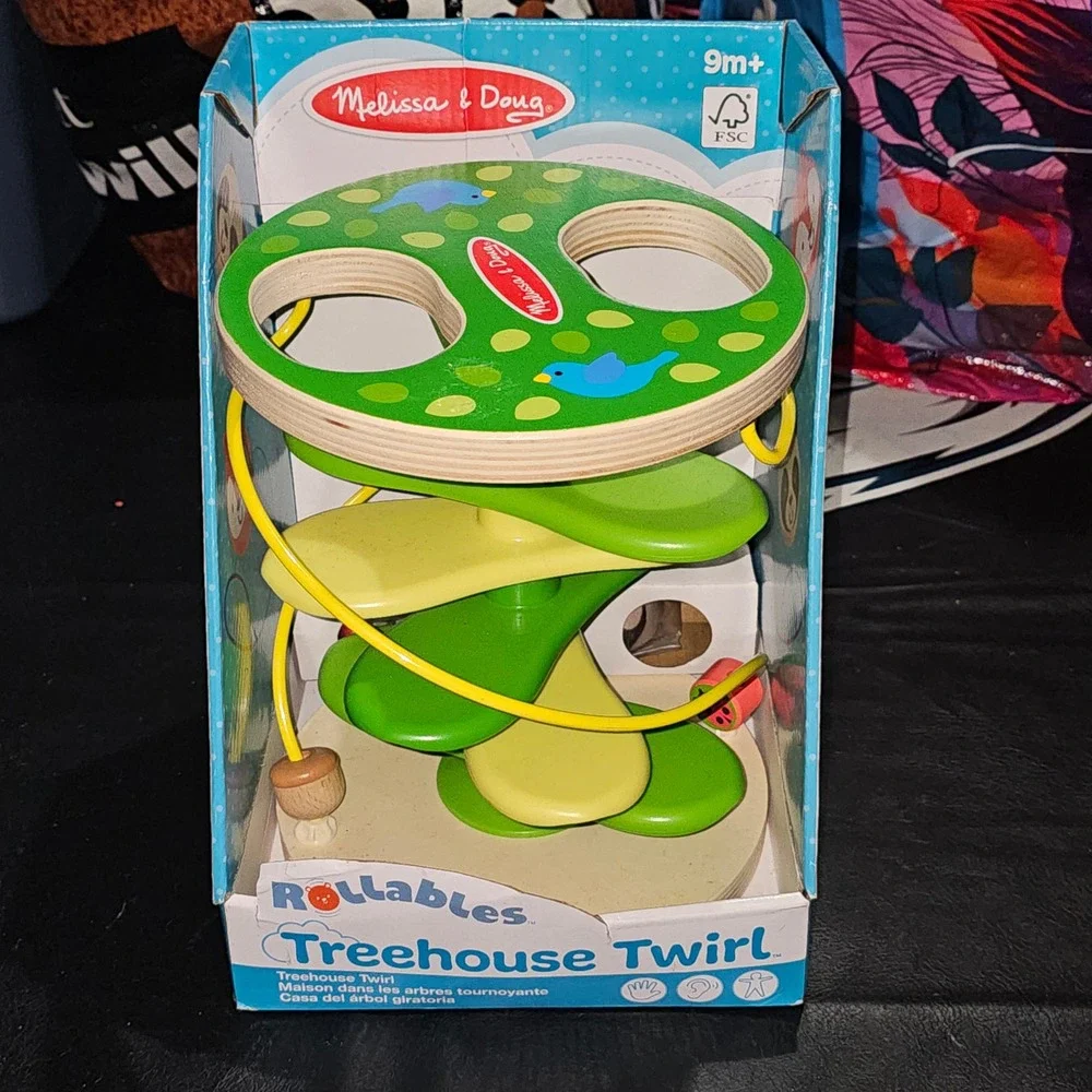 Melissa & Doug Rollables Treehouse Twirl Wooden Sensory Toy 9m+ FSC Wood 30125